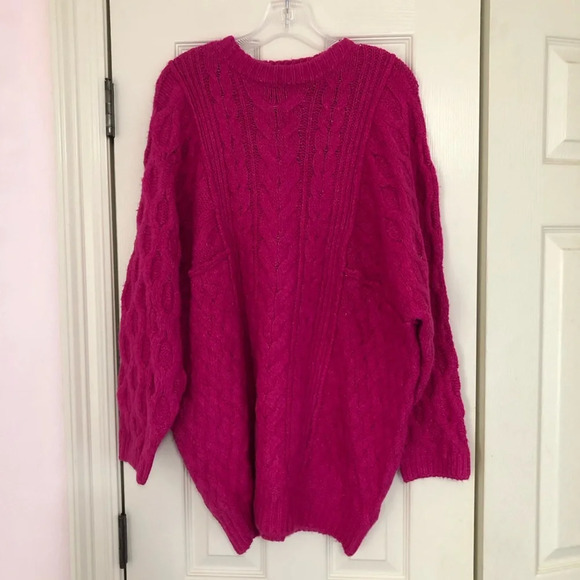 Free People Pink Cable Knit Sweater - Picture 2 of 7